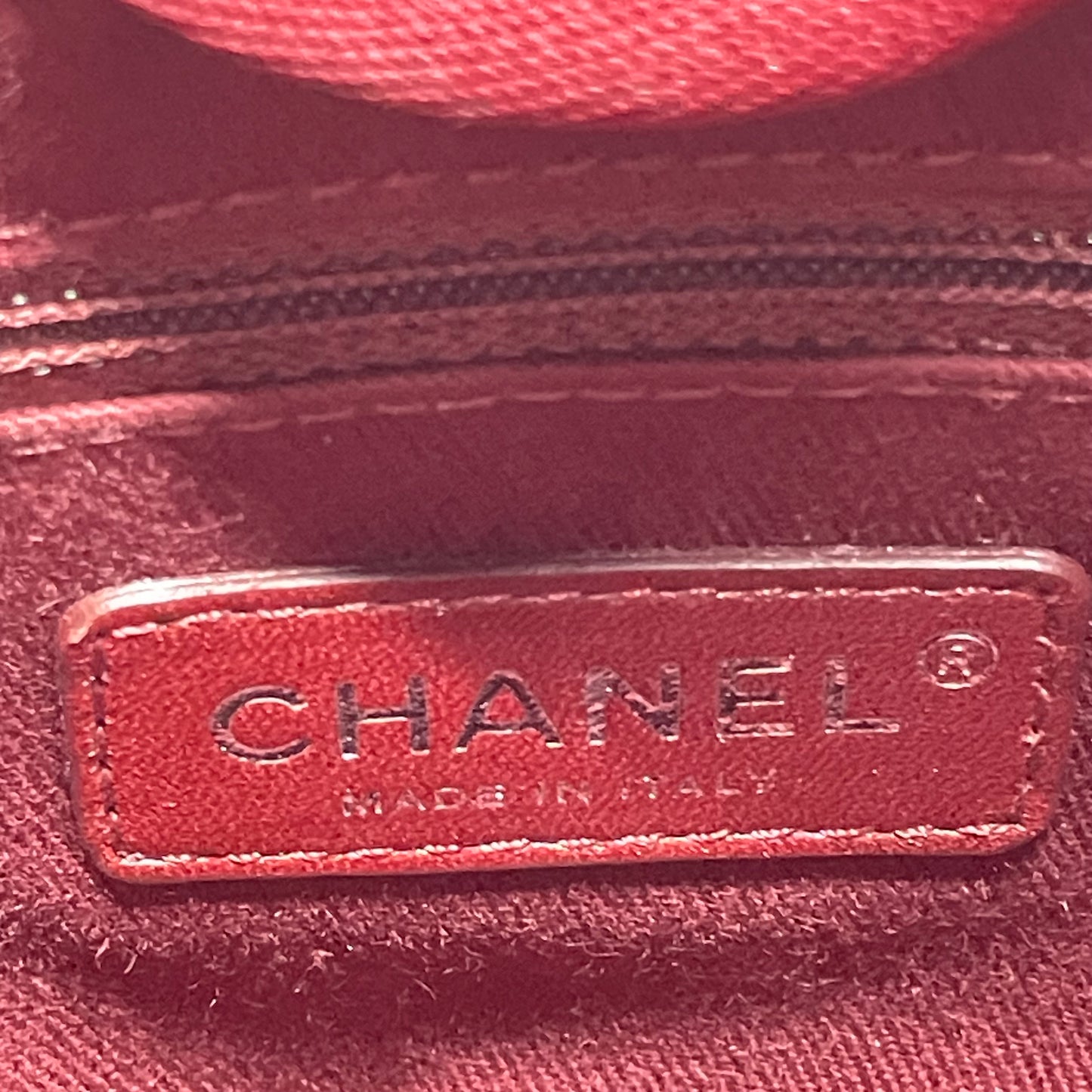 【中古B】CHANEL シャネル ドーヴィル レッドカラー キャンバス トートバッグ