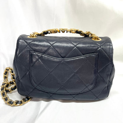 【中古B】CHANEL シャネル マトラッセ チェーンショルダーバッグ ラムスキン ブラック