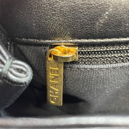 【中古B】CHANEL シャネル マトラッセ チェーンショルダーバッグ ラムスキン ブラック