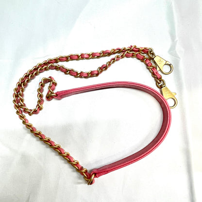 【中古美品】CHANEL シャネル マトラッセ チェーンショルダー キャビアスキン ピンク