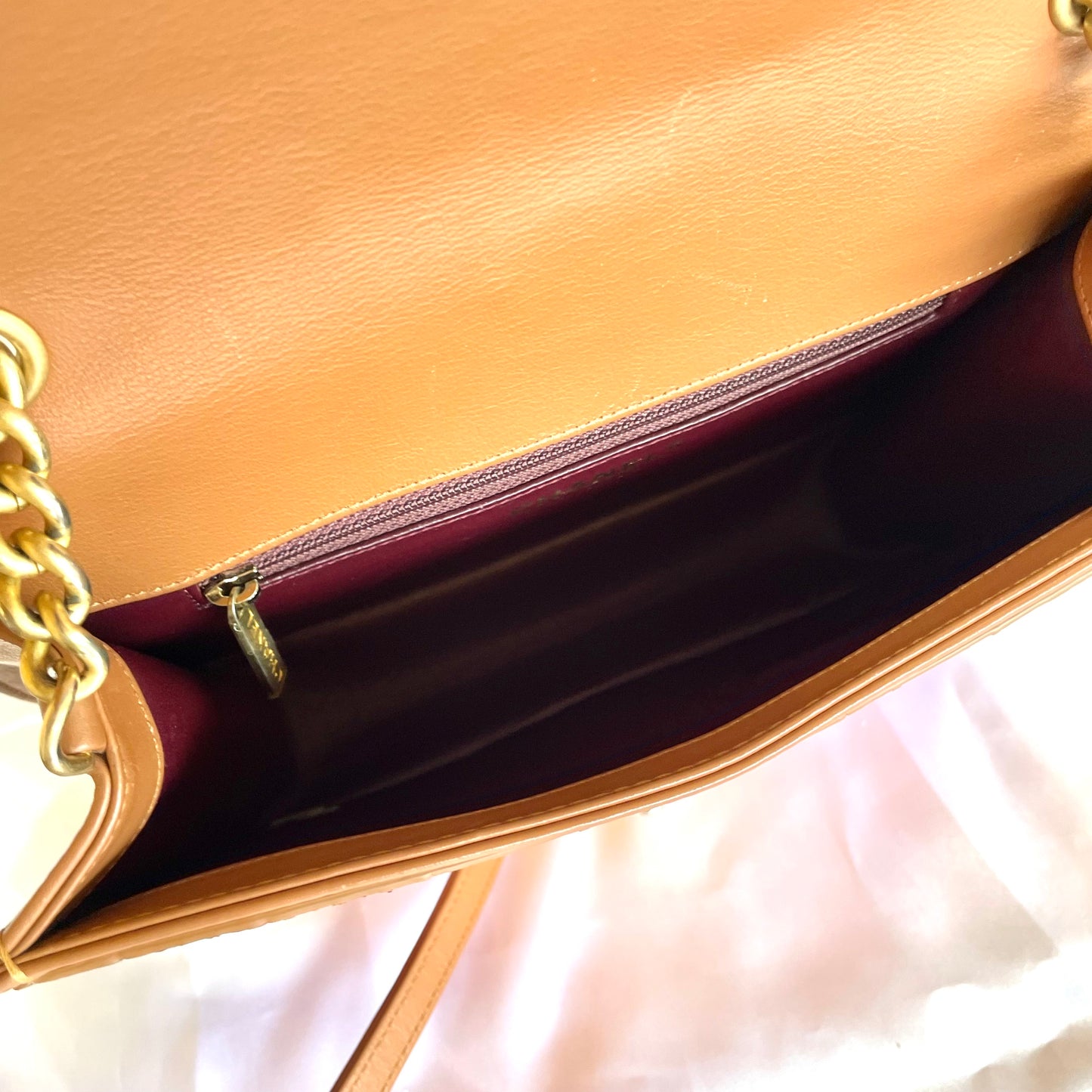 【中古B】CHANEL シャネル キルティング ショッピングチェーンバッグ  パイソンスキン マルチカラー