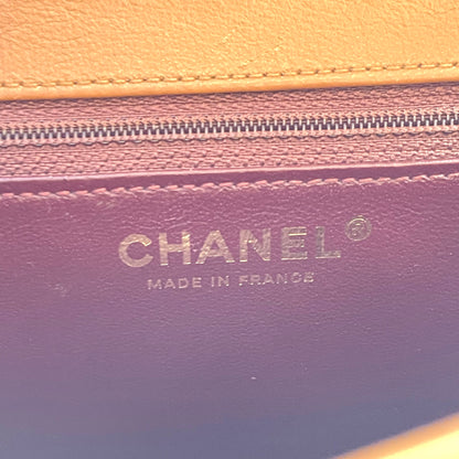 【中古B】CHANEL シャネル キルティング ショッピングチェーンバッグ  パイソンスキン マルチカラー