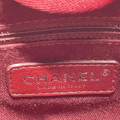 【中古B】CHANEL シャネル ドーヴィル レッドカラー キャンバス トートバッグ