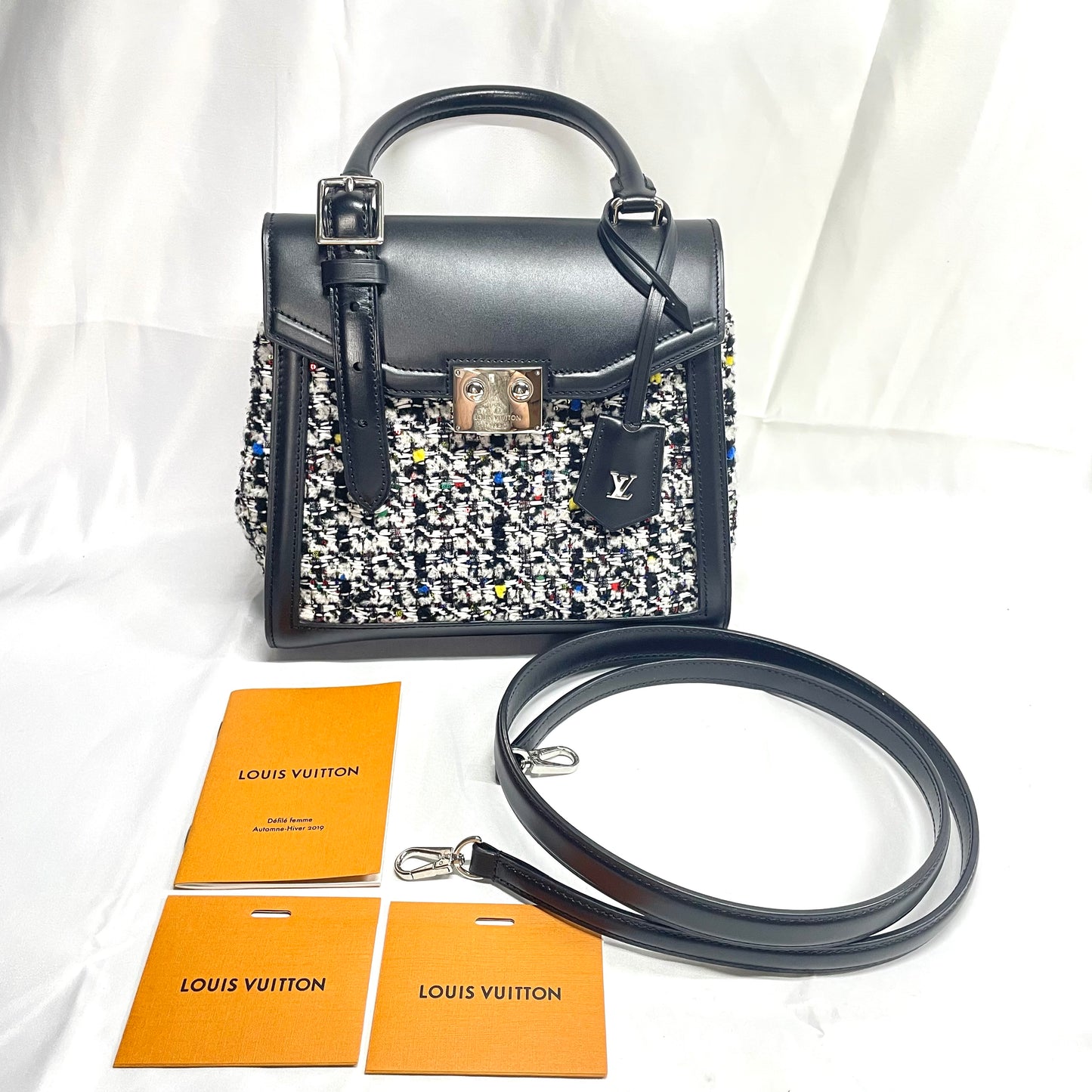 【中古美品】LOUIS VUITTON ルイヴィトン LVアーク ハンドバック マルチカラー ツイード M55501