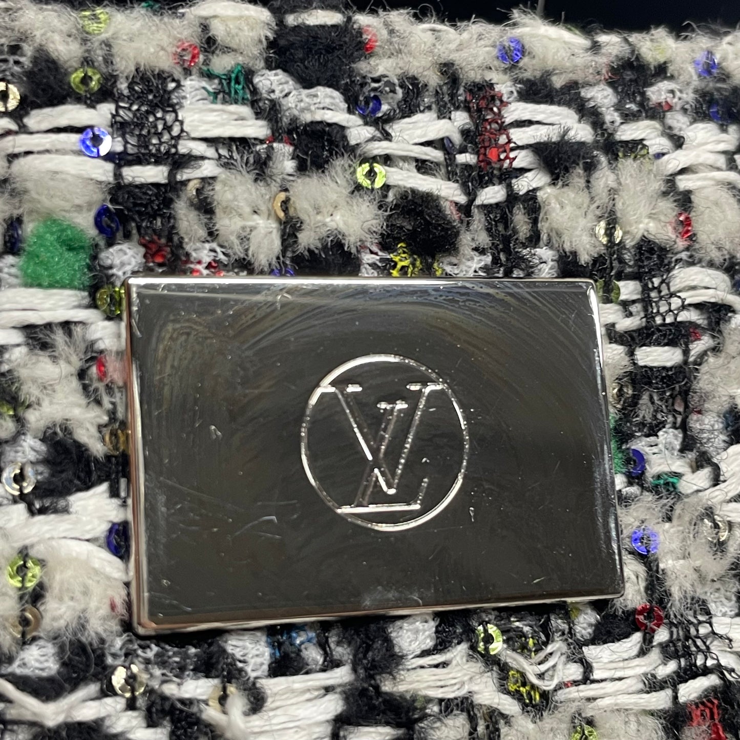 【中古美品】LOUIS VUITTON ルイヴィトン LVアーク ハンドバック マルチカラー ツイード M55501