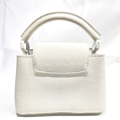 【中古美品】LOUIS VUITTON ルイヴィトン カプシーヌ ミニ ハンドバッグ トリヨンレザー ホワイト