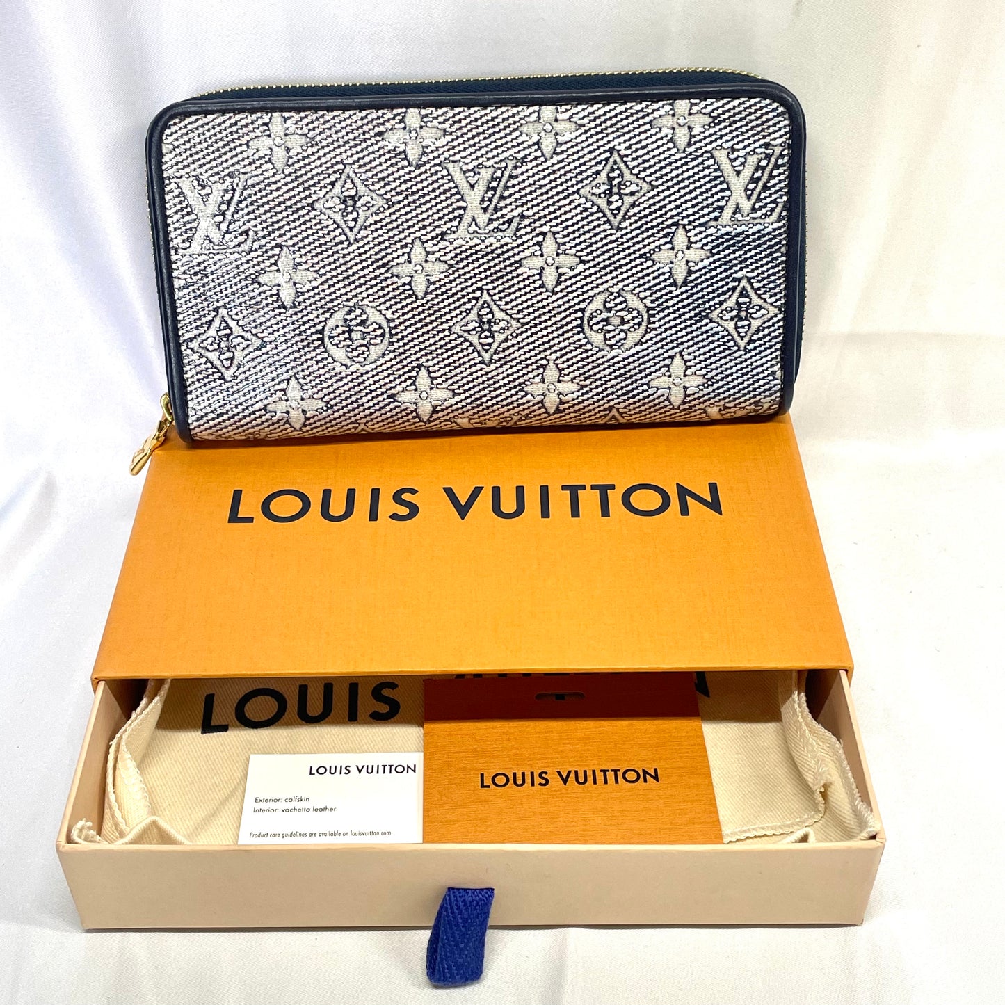 【中古美品】LOUIS VUITTON ルイヴィトン モノグラム ジャガード ラミネーテッド ジッピー ウォレット 長財布 M824687