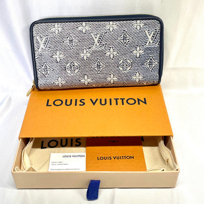 【中古美品】LOUIS VUITTON ルイヴィトン モノグラム ジャガード ラミネーテッド ジッピー ウォレット 長財布 M824687