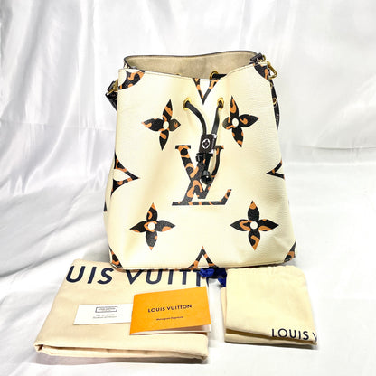 【中古B】LOUIS VUITTON ルイヴィトン モノグラム ジャングル ネオノエ ショルダー バケット バッグ 巾着 M44679