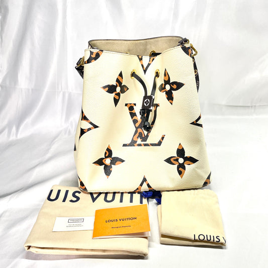 【中古B】LOUIS VUITTON ルイヴィトン モノグラム ジャングル ネオノエ ショルダー バケット バッグ 巾着 M44679
