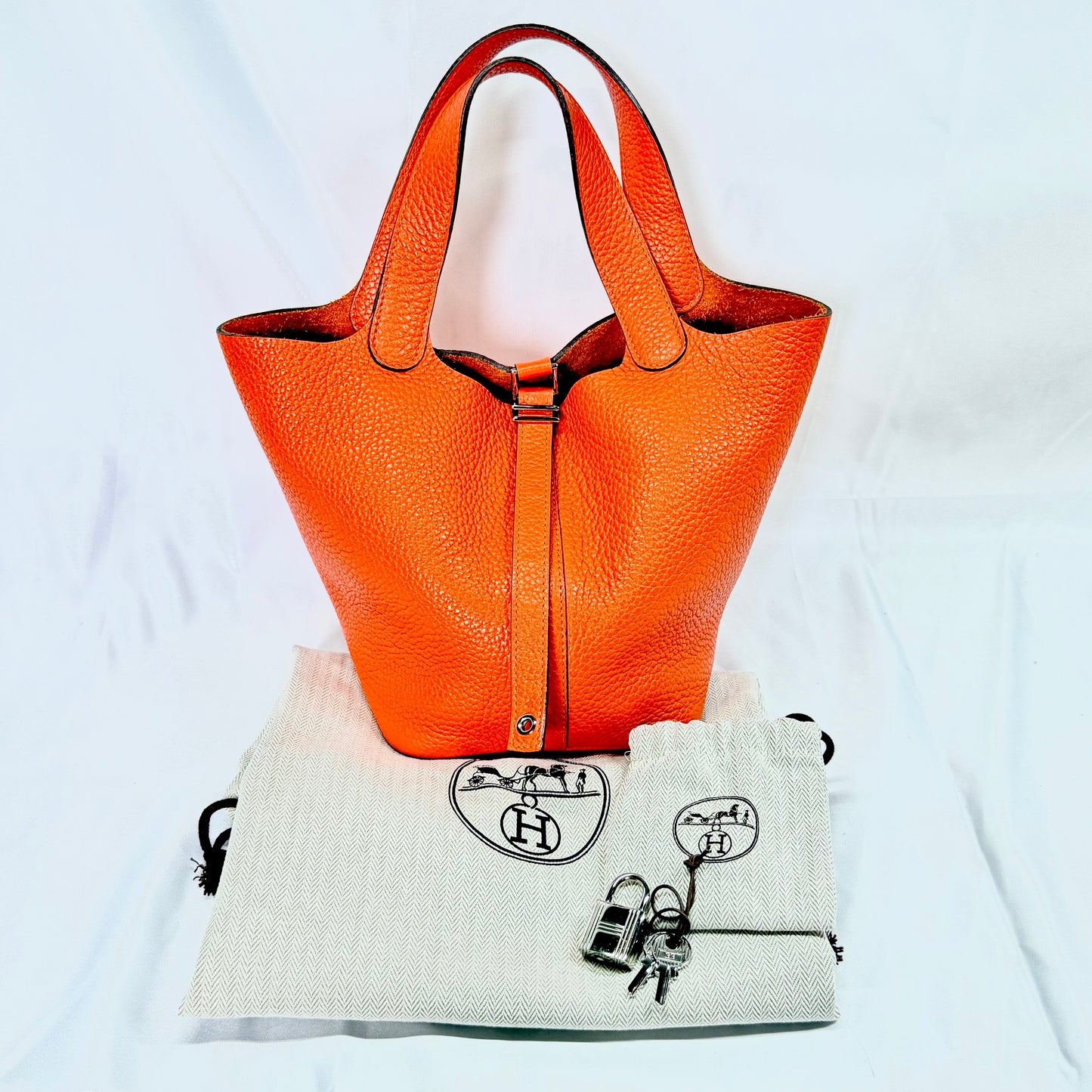 【中古C】エルメス ピコタン PM オレンジ トリヨン