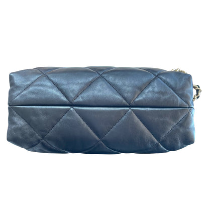 【中古美品】CHANEL シャネル キルティング ショッピング チェーン バッグ ラムスキン ブラック